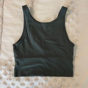 lululemon athletica Dark Green Cropped Tank Top